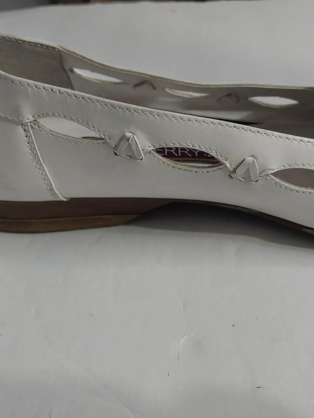 BAYBERRY Size 7M White Leather Upper Balance Loafers for Women